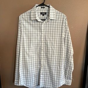 Express small slim fit performance dress shirt.